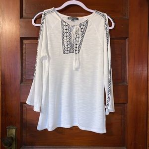 89th & Madison Cold Shoulder Blouse